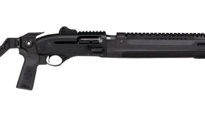 Langdon Tactical Tech LTT1301HBCFBLK Beretta 1301  3" 7+1 18.50" Black Heat Shield Barrel, Black Anodized Aluminum Receiver, Black Chisel Folding Synthetic Stock, Beretta Patrol Forend