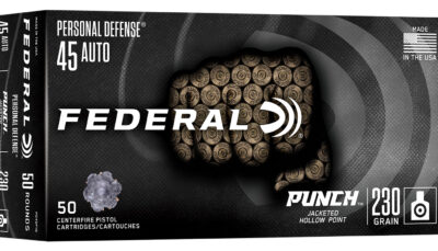 Federal PD45P1G Punch  45Auto 230gr Jacketed Hollow Point 50 Per Box/10 Case