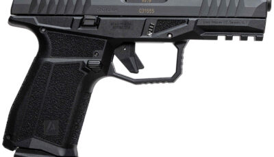 AREX 815537024074 Delta M Gen2 Compact Frame 9mm Luger 15+1 4" Black Steel Barrel, Black Nitride Steel Optic Cut/Serrated Slide, Black Polymer Frame w/Picatinny Rail, Black Stippled Grip, Ambidextrous