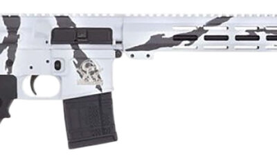 Great Lakes Firearms GL15223PSNO AR-15 223 Wylde 30+1 16" Black Nitride Threaded Barrel, Pursuit Snow Cerakote Aluminum Receiver w/Picatinny Rail, M-LOK Handguard, Black Polymer Stock, Mil-Spec Grip