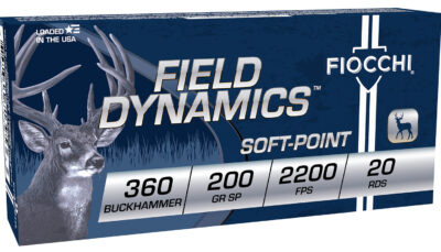 Fiocchi 360BHB Field Dynamics  360Buckhammer 200gr Soft Point 20 Per Box/10 Case