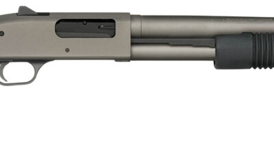 Mossberg 50790 590A1 Pro 12 Gauge 6+1 18.50" Tungsten Gray Cerakote Barrel & Steel Drilled & Tapped Receiver, Black Synthetic Stock