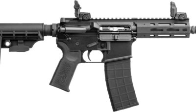 Tippmann Arms A101042 M4 Micro Elite 22 LR 25+1 7" Black Parkerized Threaded Barrel, Black Parkerized Receiver w/Picatinny Rail, M-LOK Handguard, Black T5 Arm Brace, Black Gen2 Grip, Right Hand