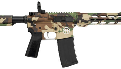 Hi-Point HP15P-300BLKM81 HP 15P 300 Blackout 30+1 10.50" Black Threaded Barrel, M81 Woodland Camo Aluminum Receiver w/Picatinny Rail, M-LOK Handguard, Blade Polymer Brace, B5 P Type 23 Grip