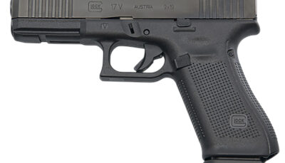 Glock PV1750201 G17 V Standard Frame 9mm Luger 10+1 4.49" Black GMB Barrel, Black nDLC Steel Serrated Slide, Black Polymer Frame w/Accessory Rail, Textured Polymer Grip, Ambidextrous