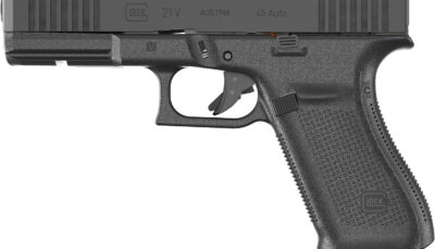 Glock UV2150203MOS G21 V MOS Full Size 45 ACP 13+1 4.61" Black GMB Barrel, Black nDLC Steel Optic Ready/Serrated Slide, Black Polymer Frame w/Accessory Rail, Textured Polymer Grip, Ambidextrous