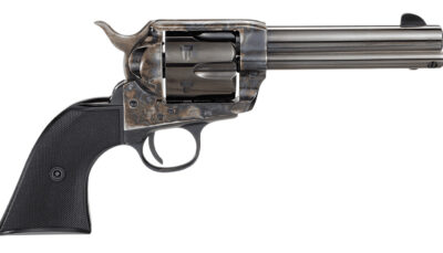 Taylors & Company 200109 1873 Pietta 9mm Luger 6 Shot 4.75" Blued Round Barrel, Blued Cylinder, Color Case Hardened Steel Frame, Black Checkered Plastic Navy Grip, Manual Safety, Exposed Hammer