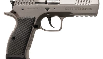 Sarsilmaz SAR7/24SPT 7/24 9mm Luger 17+1 4.40" Stainless Barrel, Matte Stainless Steel Optic Cut/Serrated Slide, Matte Stainless Steel Frame w/Beavertail & Picatinny Rail, Black Polymer Grip