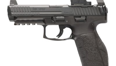 HK 81001351 VP9A1 F w/Optic 9mm Luger 15+1 4.53" Black Barrel & Steel Serrated w/Optic Slide, Black Polymer Frame w/Picatinny Rail, Textured Grip, Vortex CCW