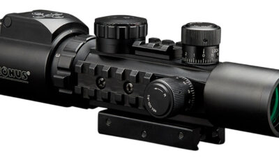 Konus 7170 KonusPro AS-34 Matte Black 2-6x28mm 34mm Tube Dual Illuminated Green/Red Engraved Mil-Dot Reticle Features Bubble Level