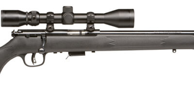 Savage Arms 96209 93R17 FXP 17 HMR Caliber with 5+1 Capacity, 21" Barrel, Matte Blued Metal Finish, Matte Black Synthetic Stock & AccuTrigger Right Hand (Full Size) Includes 3-9x40mm Scope