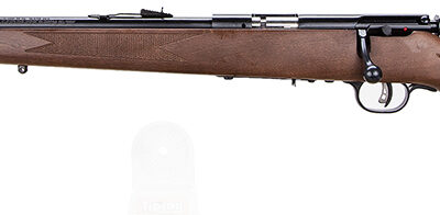 Savage Arms 95700 93 G Full Size 22 WMR 5+1 21" Matte Black Sporter Barrel, Matte Black Drilled & Tapped Carbon Steel Receiver, Satin Hardwood Fixed Stock, Left Hand