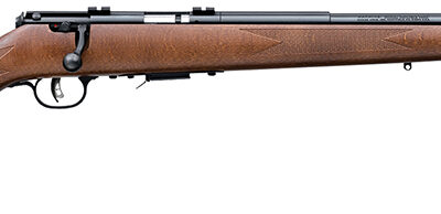 Savage Arms 96701 93R17 GLV Full Size 17 HMR 5+1 21" Matte Black Heavy Varmint Barrel, Matte Black Drilled & Tapped Carbon Steel Receiver, Satin Hardwood Fixed Stock, Right Hand