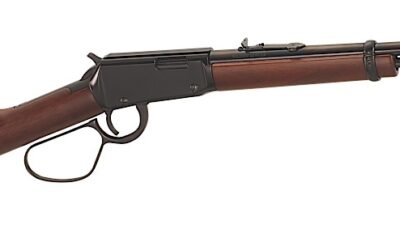 Henry H001L Classic Lever Carbine 22 Short Caliber with 12 LR/16 Short Capacity, 16.13" Barrel, Black Metal Finish & American Walnut Stock Right Hand