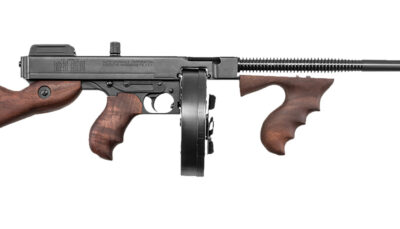 Thompson T1D 1927A-1 Deluxe 45 ACP Caliber with 16.50" Barrel, 10+1 Capacity (Drum), Blued Metal Finish, American Walnut Stock Wood Grip Right Hand