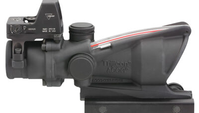 Trijicon 100550 ACOG Combo Matte Black 4x32mm Illuminated Red Crosshair .223 BDC Reticle