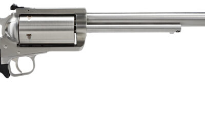 Magnum Research BFR500SW10 BFR Long Cylinder Large Frame 500 S&W Mag 5 Shot, 10" Brushed Stainless Steel Barrel, Cylinder & Frame, Black Rubber Grip, Exposed Hammer