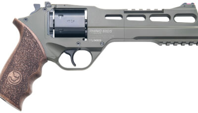 Chiappa Firearms CF340282 Rhino 60SAR SAO 357 Mag 6rd 6" Blued Cylinder OD Green Steel Barrel OD Green Cerakote Aluminum Frame with Walnut Grip