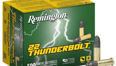 Remington Ammunition 21241 Thunderbolt Bulk 22LR 40gr Round Nose 500 Per Box/10 Case