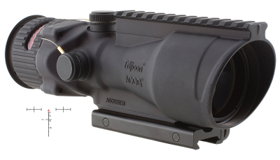 Trijicon 100002 ACOG  Black Hardcoat Anodized 6x 48mm Illuminated Red Chevron .308/7.62 Reticle