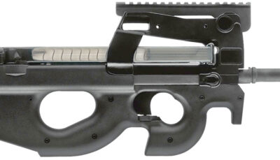 FN 3848950460 PS90 5.7x28mm 30+1 16" Black Ported Barrel, Black Picatinny Rail Aluminum Receiver, Matte Black Synthetic Bullpup w/Thumbhole Stock, Ambidextrous