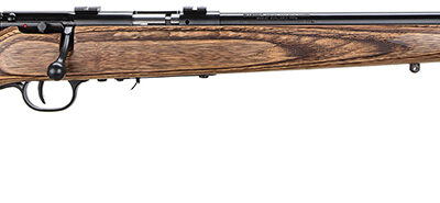 Savage Arms 96734 93R17 BV Full Size 17 HMR 5+1 21" Matte Black Heavy Barrel, Matte Black Drilled & Tapped Carbon Steel Receiver, Natural Brown Fixed Laminate Stock, Right Hand