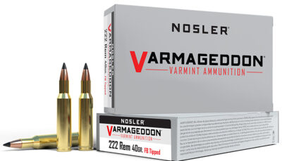 Nosler 65135 Varmageddon  222Rem 40gr Flat Base Tipped 20 Per Box/20 Case