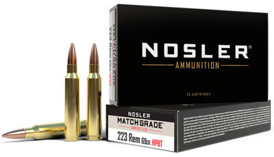 Nosler 60023 Match Grade  223Rem 69gr Custom Competition Hollow Point Boat Tail 20 Per Box/20 Case