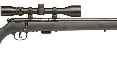 Savage Arms 91806 93 FXP Full Size 22 WMR 5+1 21" Matte Black Sporter Barrel, Matte Black Drilled & Tapped Carbon Steel Receiver, Matte Black Fixed Synthetic Stock, 3-9x40mm Duplex, Right Hand