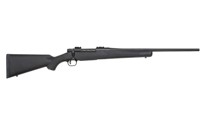 Mossberg 27892 Patriot  Full Size 30-06 Springfield 5+1 22" Matte Blued Fluted Barrel, Drilled & Tapped Matte Blued Stainless Steel Receiver, Black Fixed Synthetic Stock, Right Hand