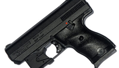 Hi-Point 916LLTGM C9  9mm Luger 8+1 3.50" Black Steel Barrel, Black Powder Coated Serrated Steel Slide, Black Polymer Frame Black Polymer Grip, LaserLyte Laser