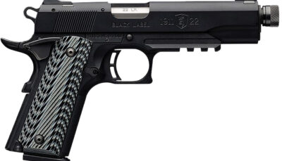 Browning 051820490 1911-22 Black Label SR Full Size 22 LR 10+1, 4.88" Stainless Steel Threaded Barrel, Matte Black Serrated Slide & Polymer Frame w/Beavertail & Picatinny Rail