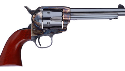 Taylors & Company 701EDE 1873 Cattleman New Model 357 Mag 6rd 5.50" Blued Cylinder & Barrel Color Case Hardened Steel Frame Walnut Navy Size Grip (Taylor Tuned)