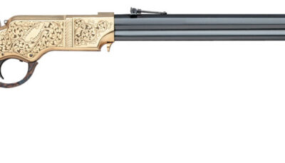 Taylors & Company 550295 1860 Brass Engraved 45 Colt (LC) 13+1 24.25" Blued Octagon Barrel, Brass Engraved/ Brass Receiver, Walnut/ Wood Stock, Right Hand