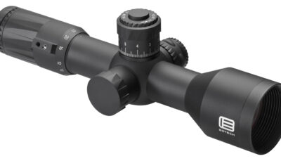 Eotech VDU525FFMD4 Vudu FFP Black Hardcoat Anodized 5-25x 50mm 34mm Tube Illuminated Red MD4 MOA Reticle Features Throw Lever