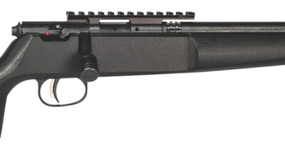 Savage Arms 13823 Rascal Target Youth 22 LR 1rd 16.12" Matte Black Threaded Barrel, Matte Black Picatinny Rail Carbon Steel Receiver, Matte Black Fixed Wood Stock, Right Hand