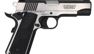 Colt Mfg O4080CE Combat Elite Commander 45 ACP 8+1 4.25" Stainless Steel Barrel, Two-Tone Serrated Stainless Steel Slide & Frame w/Beavertail, Black Scalloped G10 Grip, Ambidextrous