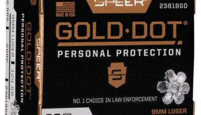 Speer 23618GD Gold Dot Personal Protection 9mmLuger 124gr Hollow Point 20 Per Box/10 Case