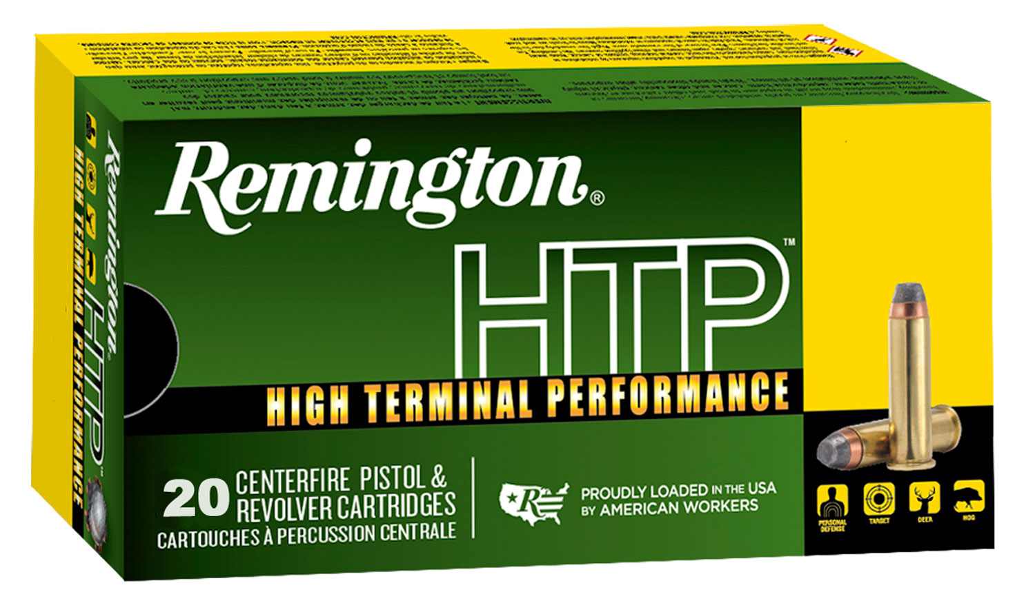 Remington Ammunition 22237 HTP 357Mag 110gr Semi Jacketed Hollow Point 20 Per Box/25 Case
