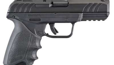 Ruger 3819 Security-9  9mm Luger  4" Barrel 10+1, Black Polymer Frame With Picatinny Acc. Rail, Black Oxide Steel Slide, Hogue Beavertail HandALL Rubber Grip