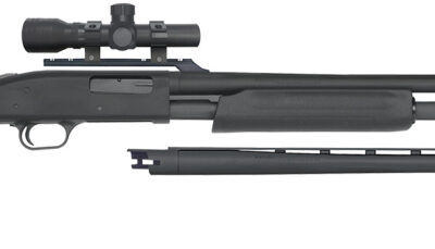 Mossberg 54047 500 Field/Deer Pump 20 Gauge 5+1 3" 26" Vent Rib/24" Slugster Barrels, Matte Blued Metal Finish, Synthetic Dual Comb Stock, Includes Accu-Set Chokes & Dead Ringer 2.5x20mm Scope