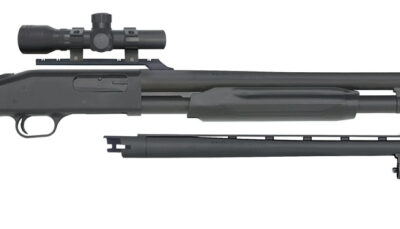 Mossberg 58244 500 Field/Deer 12 Gauge 5+1 3" 28" Vent Rib/24" Slugster Barrels, Blued Metal Finish, Synthetic Dual Comb Stock,  Includes Accu-Set Chokes & 2.5x20mm Scope