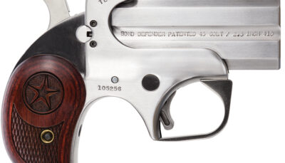 Bond Arms BATD Texas Defender 357 Mag/38 Sp 2rd 3" Barrel, Stainless Metal Finish, Rosewood Grip, Blade Front/Fixed Rear Sights, Manual Safety