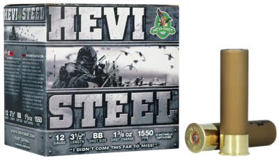 HEVI-Shot HS65088 HEVI-Steel  12Gauge 3.50" 1 3/8oz BBShot 25 Per Box/10 Case