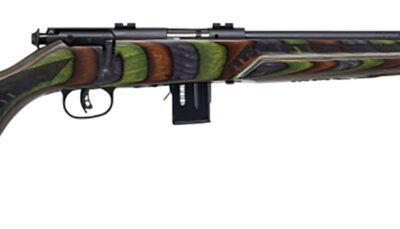 Savage Arms 96636 93R17 Minimalist Full Size 17 HMR 10+1 18" Matte Black Threaded Carbon Steel Sporter Barrel, Matte Black Carbon Steel Receiver, Boyd's Minimalist OD Green Laminate Stock, Right Hand