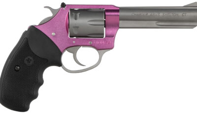 Charter Arms 52232 Pathfinder Lite 22 LR 8 Shot, 4.20" Matte Stainless Steel Barrel & Cylinder, Pink Aluminum Frame w/Black Finger Grooved Rubber Grip, Exposed Hammer