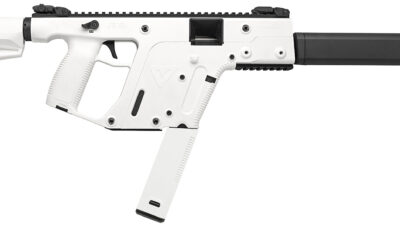 Kriss USA KV45CAP20 Vector CRB Gen2 45 ACP 30+1 16" Black Nitride Threaded Barrel, Alpine Cerakote Picatinny Rail Aluminum Receiver, Alpine White Synthetic 6 Position Stock Alpine Polymer Grip