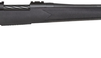 Mossberg 28118 Patriot  Full Size 300 Win Mag 3+1 24" Matte Blued Fluted Threaded Barrel, Drilled & Tapped Matte Blued Stainless Steel Receiver, Black Fixed Synthetic Stock, Right Hand