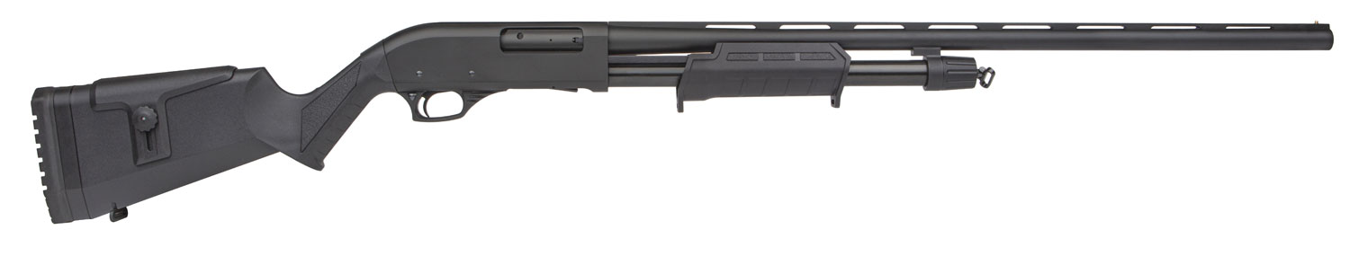 Rock Island PA12H28 All Generations 12 Gauge 3" 5+1 28" Black Anodized Contoured/Smooth Bore/Vent Rib Barrel, Black Fixed w/Adjustable Cheek Rest Stock