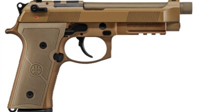 Beretta USA JS92M9A4GM M9A4  9mm Luger 5.10" Threaded Barrel 18+1, Flat Dark Earth Cerakote Polymer Frame, Serrated Steel Optic Cut Slide, Polymer Grip & Decocker Safety